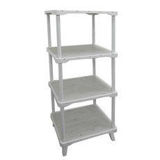 보우데코 다용도 선반 4단 750, 화이트워시