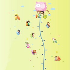 필립로지스틱 숫자나라 키재기 포인트 스티커, 혼합 색상