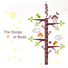 필립로지스틱 나무와 새집 키재기 포인트 스티커, 혼합 색상