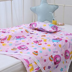 貴賓狗圖案被子墊子組 粉色