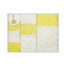 송월 쥬쥬 도트선염 타올선물세트 노랑, 1세트