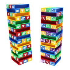 캐스B 보드게임 플라스틱젠가 하트/숫자 랜덤 발송, 2-4인, 1개