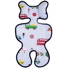 HINOKI ART 網格嬰兒車圖案座椅墊, 交通工具款