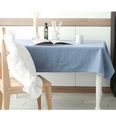 decotonik 亞麻桌布, 藍色, 雙人(120*120cm)