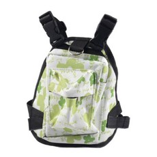 카니스 애견 가슴줄 배낭 그린, 18 x 20 cm, 1개