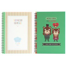 제이밀크 쁘띠클라우드 이유식일지+제이밀크 아빠곰엄마곰아기곰 임신다이어리 태교일기, 1세트