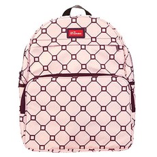 SINBII 格紋多功能後背包, 粉色
