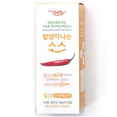 밥생각나는소스 홍고추순한매운맛 파우치, 25g, 5개