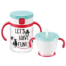 릿첼 AQ 트레이닝용 + 외출용 빨대컵 세트, 레드, 1세트