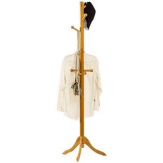 포메리트 러버 원목 스탠드 옷걸이 S라인 B, 브라운, 1개