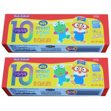 케이엠 베이비 오랄케어겔 치약, 천연바나나향, 2개, 80g