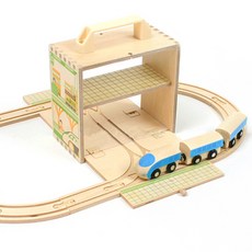우든토이 박스세트 기차 놀이, 19.8 x 10.7 x 22 cm, 1개