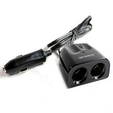 아이나비 차량용 시거잭 2구 멀티 소켓, ISS-200, 블랙, 1개