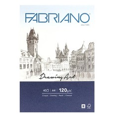파브리아노 드로잉아트 스케치북 AT02 상단제본 120g 화이트 40매, A4, 1개