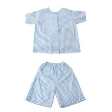 코스모 체크환자복 블루 남성용, 1개