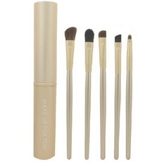 Noland 브러쉬 세트 서클 골드, 브러쉬 5종 + 케이스, 1세트