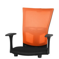 체어클럽 M110 메쉬좌식의자 팔걸이형 메쉬원단, 오렌지