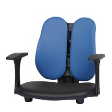 체어클럽 듀얼좌식의자 팔걸이형 인조가죽 G110, 블루