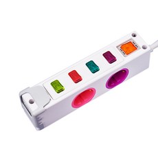 HyundaiEletric USB孔+4開關延長線, SIDEC-43, 混色