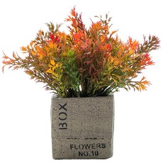 幸福村 仿真芬蘭蒂亞盆栽, 楓葉色, 1個