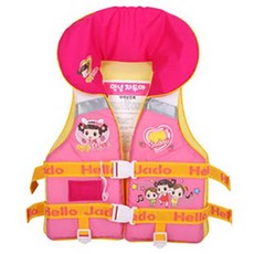 킹카스포츠 안녕자두야 수영보조복 20kg, 핑크, 1개