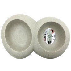 아이맥 강아지식기 조약돌 D03 0.3L+0.3L N40490, 베이지, 1개