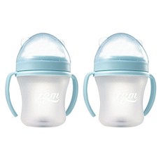 실리앤맘 실리콘 젖병 블루 /노꼭지 180ml