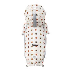 퍼피엔젤 다기능 폴카닷 아웃도어 레인코트오버롤/표준길이, 아이보리, 1개