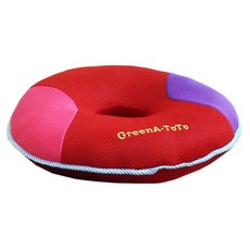 網眼圓形靠墊, 紅色