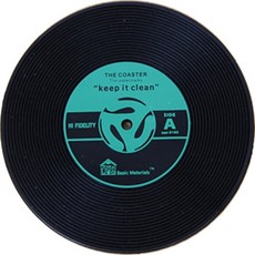 가온엘앤씨 레코드 컵받침대, 그린, 1개