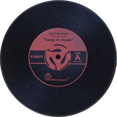 가온엘앤씨 레코드 컵받침대, 레드, 1개