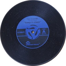 가온엘앤씨 레코드 컵받침대, 블루, 1개