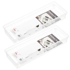 리빙도쿄 키친정리함 와이드, 투명, 2개