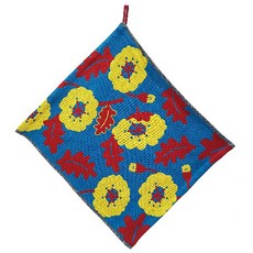 lapezzo 주방 고리 핸드타올 플라워, 블루, 1개