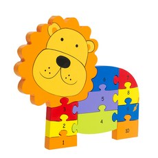 오렌지트리 숫자놀이사자우든퍼즐, 12개월이상, 1개