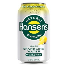 한센스내츄럴 스파클링워터 탄산음료 레몬, 354ml, 8개