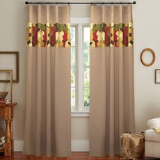 Nasan 花朵圖案拼接窗簾, 彩色花
