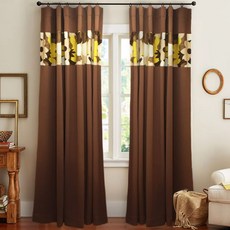 Nasan 花朵圖案拼接窗簾, 單花