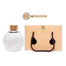 球型PET水瓶+金屬瓶蓋 金色+密封貼紙+手提包裝盒, 10組