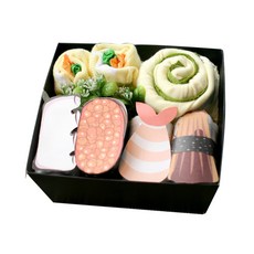 Baby Bakery 孩童壽司便當造型包頭帽+襪子2入+手帕4入