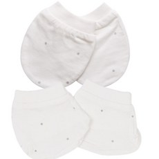 little momba 嬰兒印花手套+腳套