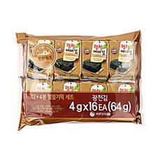 바다식품 바다의향이 느껴지는 광천재래김 도시락김, 16개입, 16개