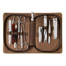 美誠金屬 高級皮革皮夾式B型美甲組, 1套, 10種