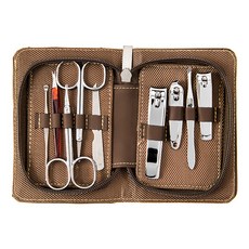 Miseong Metal 高級皮革錢包 C型指甲護理組, 9種, 1套