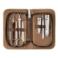 美成金屬 高級皮革皮夾式美甲組, 9種, 1套