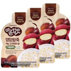 베비언스 바른입맛 이유식 7개월 이상, 해남고구마와 밤, 3개, 80g