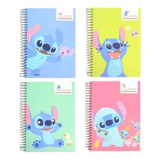 이가라인 스티치 캐릭터 연습장 3000A 4컬러, 랜덤 발송, 3개