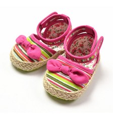 JOY MULTI 粉色楔形蝴蝶結學步鞋