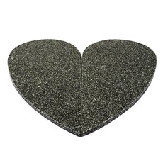 조아스톤 반려동물 하트 2개입 대리석 침대 쿨매트, 블랙, 30 x 60 x 2 cm