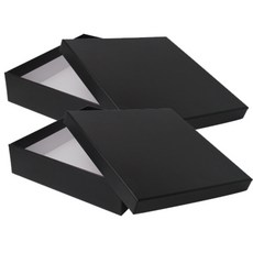 박스몬스터 엔젤 200 x 200 x 50 mm 선물포장박스, 블랙 3, 2개